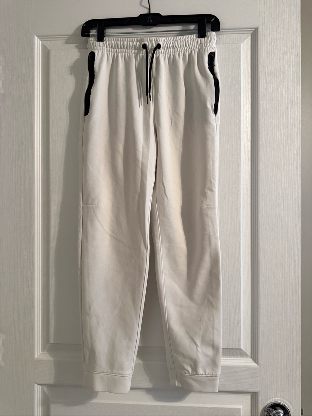 Old Navy Boy’s White Jogger Pants with Black Trim
